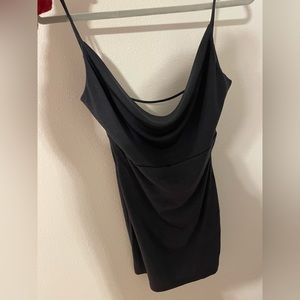 Grey Scoop neck dress